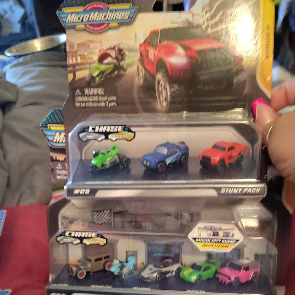 Micro Machines Stunt Pack - Red, Blue, Green Mini Cars